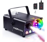 Machine à Fumée, 600W Machine à Brouillard avec Boule Disco, Fumée Halloween Professionnelle avec Fonction Auto-Spray, énorme Brouillard Parfait pour Fêtes, Mariages, événements DJ, Halloween