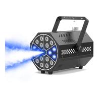 Machine à Fumée 800W, 18 LED RGB avec Télécommande Effets Graduel/Saut/Impulsion/Stroboscope et 7 Couleurs Statiques pour Halloween Scène Mariage Fête de Noël