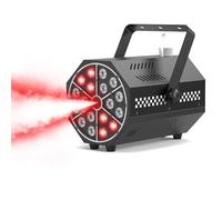 Machine à Fumée 800W, 18 LED RGB avec Télécommande Effets Graduel/Saut/Impulsion/Stroboscope et 7 Couleurs Statiques pour Halloween Scène Mariage Fête de Noël