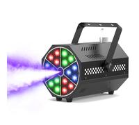 Machine à Fumée 800W avec Télécommande,Mini Machine à Brouillard Portable avec Réservoir 0.3L,18 LED RGB Lumineux Disco Faisceau Stroboscopique pour DJ Halloween Mariage Fêtes Noël Scène