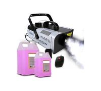 Machine à fumée 900 W avec 2 télécommandes + 10L de liquide pour Mega soirées
