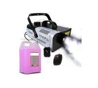 Machine à fumée 900 W avec 2 télécommandes + 5L de liquide pour Mega soirées