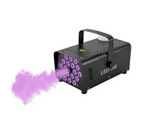 Machine à fumée avec 18 LED colorées, puissance de 500 W et 2500 CFM, effet de lumière 13 couleurs, parfaite pour les mariages, Halloween et les spectacles de scène en plein air