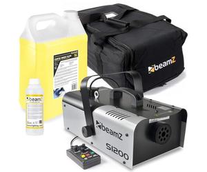 Machine à Fumée BeamZ Combi Pack Comprenant une Machine à Fumée 1200W et un Sac - Idéal pour Animer vos Soirées