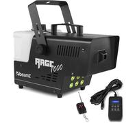 Beamz Machine à fumée Rage 1000LED 1000W LEDs RGB Réservoir 2L Télécommande filaire/sans fil 3m
