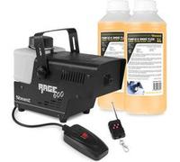 BeamZ RAGE600W Pack Machine à Fumée 600 Watts avec 2L de Liquide, Réservoir 500 mL, Design Unique, Télécommande sans Fil et Filaire 3m, Idéal pour une Soirée de 30 m²