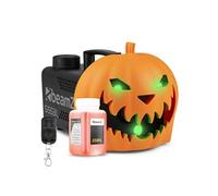 Machine à Fumée Halloween avec Citrouille Animée, Rires Diaboliques et Effets Lumineux - Ambiance Effrayante Halloween pour une Soirée Unique, Exclusivité BeamZ 2024, Liquide Inclus