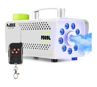 F509LW Machine à Fumée 500 Watts avec 9 LEDs RGB - Blanc, Facile à transporter, Puissante et Compacte