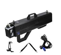 Machine à fumée, pistolet à fumée portatif 1500W,canon à fumée avec lumières LED, hauteur de pulvérisation 6-8m et distance de pulvérisation 8-10m for soirées en boîte de nuit,effets DJ,noir(Black)