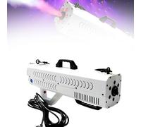 Machine à fumée portative, canon à fumée 1500 W avec lumières et bande, for fêtes, Halloween, événements DJ et spectacles sur scène(White)