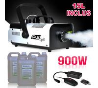 Machine à fumée PRO DJ MEGA Smoke 900W + Etrier de fixation + 2 télécommande +15L de Liquide PUR LIGHT NEWARK900