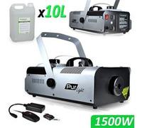 Machine à fumée Pro Méga SMOKE haute densité 1500W + Etrier de fix + 2 télécommandes NEWARK1500 +10L Liquide