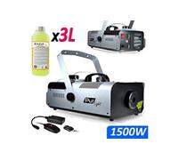 Machine à fumée Pro Méga SMOKE haute densité 1500W + Etrier de fix + 2 télécommandes NEWARK1500 +3L Liquide