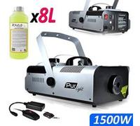 Machine à fumée Pro Méga SMOKE haute densité 1500W + Etrier de fix + 2 télécommandes NEWARK1500 +8L Liquide
