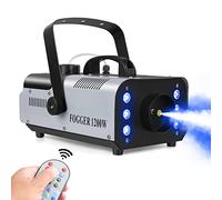 Machine a Fumee Soiree, 1200W 6 RGB 3 en 1 Machine à Brouillard avec Télécommande sans fil Portable pour Halloween, Noël, la Maison, la Fête, le Mariage, le Spectacle DJ, Effets de Scène