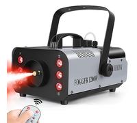 Machine à fumée, U`King 1200W Machine à fumée avec télécommande sans fil et 6 lumières LED colorées pour Noël Halloween Mariage Effet de scène DJ Disco Party Stage