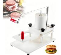 Machine à galettes de hamburger commerciale, presse à burger manuelle avec large trémie, machine à former des galettes de viande en PE de qualité alimentaire et acier inoxydable, pour cuisines