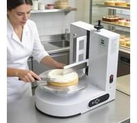 Machine à gâteau électrique 4-12’’/6-12’’, plateau tournant en aluminium, écran LCD étanche, rotation horaire/antihoraire et racleur réglable en hauteur, idéale pour décoration précise White-36cm