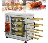 Machine à gâteaux cheminée électrique, four à gâteaux cheminée professionnel avec 16 rouleaux, contrôle indépendant de la température et rotation automatique, pour cuisine, restaurant, snack-bar~/