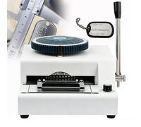 Machine à gaufrer 72 caractères, gaufreuse convexe manuelle, avec roue de caractères rotative à 360°, espacement/profondeur des caractères réglables, pour cartes PVC personnalisées,A