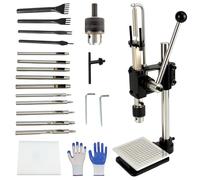 Machine à gaufrer et poinçonner en cuir, machine à gaufrer pour percer le cuir, bricolage, plaque en aluminium PP, compatible avec fer perforé, ciseau à coudre, tampons