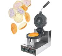 Machine à gaufres à Hamburger, Presse à panini électrique antiadhésive, gaufrier Rotatif Commercial, Chauffage Double Face, Rotation à 180 °, température réglable 50-300 ℃, minuterie de 5 Minutes,A