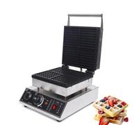 Machine à Gaufres Commerciale Machine à Gaufres 4 Pièces Gaufrier en Acier Inoxydable Machine à Gaufres Électrique Double Gaufrier avec Revêtement Antiadhésif pour Boulangerie Restaurant Cantines