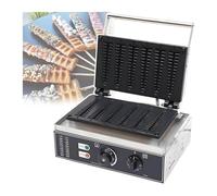 Machine à gaufres électrique commerciale pour bâtons à gaufres, Base Stable, 1550 W 1750 W, presse à gaufres 6Slice en acier inoxydable