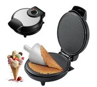 Machine À Gaufres en Cornet Électrique À Double Chauffage, Machine À Rouleaux de Printemps pour Glace, Moule en Acier Inoxydable Antiadhésif 1200W