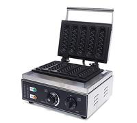 Machine à gaufres Hot Dogs | 1500 W 5 gaufres en même temps | Gaufrier professionnel Corn Dogs | Frais et juteux Hot Dogs Les odeurs épicées tombent dans le nez du gaufrier sur la tige