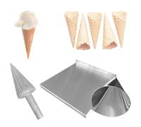 Machine à gaufres - Moule à cornet de crème glacée à faire soi-même, cylindre de 50 mm pour des cônes parfaits, poignée confortable, prototypage rapide pour crème glacée et pizza