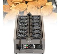 Machine à gaufres Taiyaki électrique antiadhésive en forme de poisson, gaufrier Taiyaki rotatif en acier inoxydable, revêtement antiadhésif