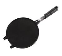 Machine à Gaufrettes D’œufs Noire en Aluminium, Revêtement Antiadhésif | Poignée Longue Antidérapante, Chauffe Rapide et Uniforme, Fond Plat, pour Cônes Glacés Cuisine Maison