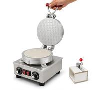 Machine à gaufrettes de communion avec plaque de cuisson en acier inoxydable, double contrôle de la température 50-300 °C, presse électrique avec moule de coupe pour église et boulangerie