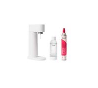 Mysoda Machine à eau pétillante Woody – Composite bois, bouteille PET Quick‑Lock sans BPA, Blanc