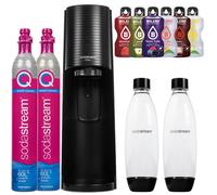 Machine à gazéifier l'eau - Sodastream - Terra Black - 2 bouteilles 1L - 2 cylindres CO2 - 6 saveurs Bolero