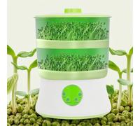 Machine à germer Les Haricots à 2 Couches, kit de Culture Automatique, 3 Modes saisonniers, for Radis, soja et Haricot Mungo