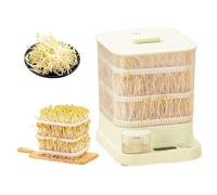 Machine à Germes De Soja Automatique Intelligente pour La Maison, Pulvérisation Automatique à 360 °, Kits De Germination De Graines De Grande Capacité à 3 Couches, Temps D'affichage LED