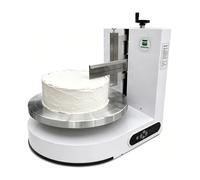 Machine à glaçage automatique pour gâteaux, machine électrique de glaçage et de lissage de gâteaux de 4 à 12 pouces avec moteur en cuivre de 200 W pour utilisation en boulangerie, pâtisserie et white