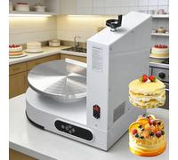 Machine à glaçage de gâteau 4-12’’/6-12’’, corps métallique robuste, plateau tournant en aluminium à rotation fluide, racleur réglable en hauteur, lisseuse professionnelle avec kit complet White-36cm