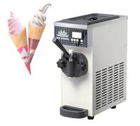 Machine à glace à l'italienne, machine à glace de comptoir professionnelle, rendement de 4 à 5 kg/h, écran LCD, nettoyage automatique, pour restaurants et pâtisseries White