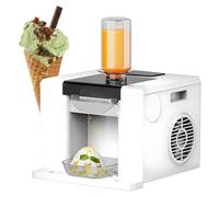Machine à Glace Automatique en Flocons de Neige, Machine à Glace Pilée avec Baril de 750ml et Plateau de Réception, 60 kg/24 H, Broyeur à Glace électrique en Acier Inoxydable pour Fêtes White