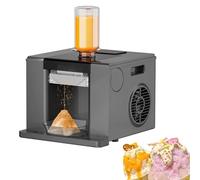 Machine à Glace Automatique en Flocons de Neige, Machine à Glace Pilée avec Baril de 750ml et Plateau de Réception, 60 kg/24 H, Broyeur à Glace électrique en Acier Inoxydable pour Fêtes Black