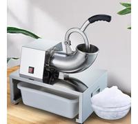 Machine à glace commerciale en acier inoxydable, machine à cône de neige 220 lbs/h électrique avec boîte de rangement en acrylique, convient pour les événements communautaires, maison, bar(110v)