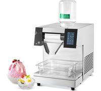 Machine à glace commerciale flocon de neige - 260 kg/24 h - Râpe à glace en acier inoxydable - Machine à glace haute performance pour la restauration - Glaces molles et crèmes glacées