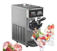 Machine à glace commerciale molle 450 W avec écran tactile LCD, système de nettoyage et de pré-refroidissement automatique, rendement de 4 à 5 kg/h, pour la maison, le restaurant, le snack-bar gray