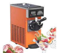 Machine à glace commerciale molle 450 W avec écran tactile LCD, système de nettoyage et de pré-refroidissement automatique, rendement de 4 à 5 kg/h, pour la maison, le restaurant, le snack-bar orange