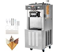 Machine à crème glacée - VEVOR - Appareil à Glace Italienne 3 Saveurs 34-44 L/h,Panneau LED,Réfrigération de Nuit