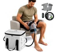 Machine à glace de 18 L pour chirurgie du genou, enveloppe de glace du genou avec 3 réglages de débit et minuterie, machine à glace pour ACL/TKR post-chirurgie, blessures sportives, soulagement des