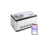 Machine à glace - Dolce Bacio Smart - Sorbetière - 2 L - contrôle par app - acier inoxydable - argent